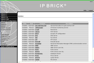 IPBrick Management interface